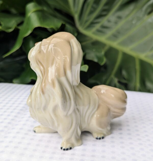 vintage english pekingese dog statue