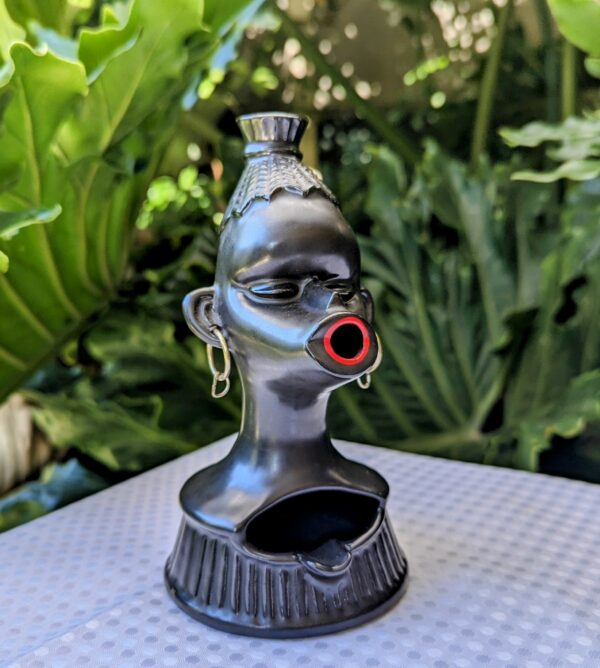 vintage african lady ashtray