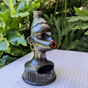 vintage african lady ashtray