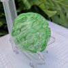vintage green depression glass 4" flower frog