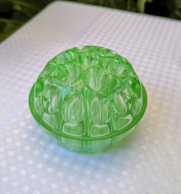 vintage green depression glass 4