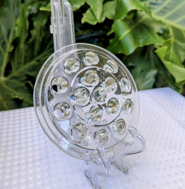 vintage depression clear glass frog