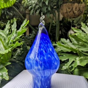 unique mottled blue teardrop light shade