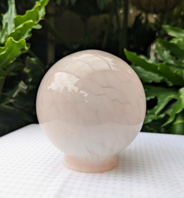 pale pink mottled glass shade