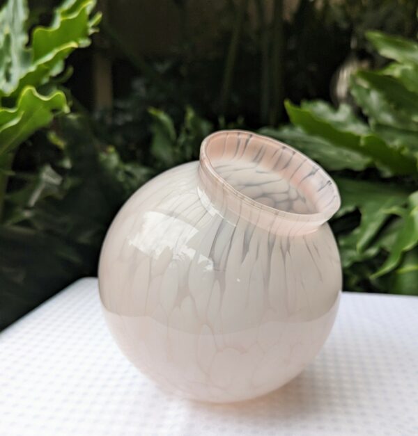 pale pink mottled glass shade