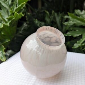pale pink mottled glass shade