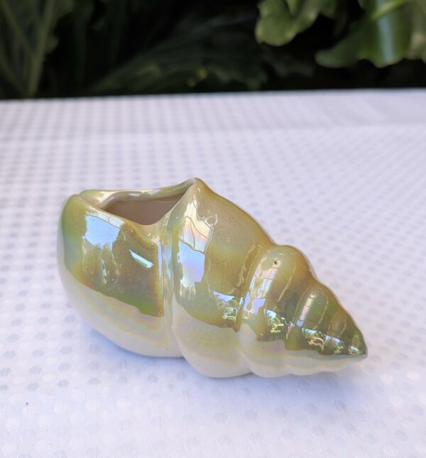 vintage lustre ware conch shell ashtray