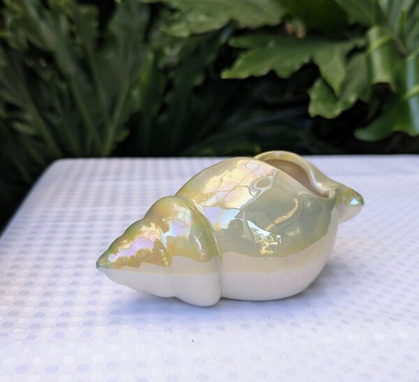 vintage lustre ware conch shell ashtray