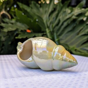 vintage lustre ware conch shell ashtray