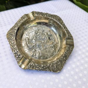 vintage silverplated 3d ashtray